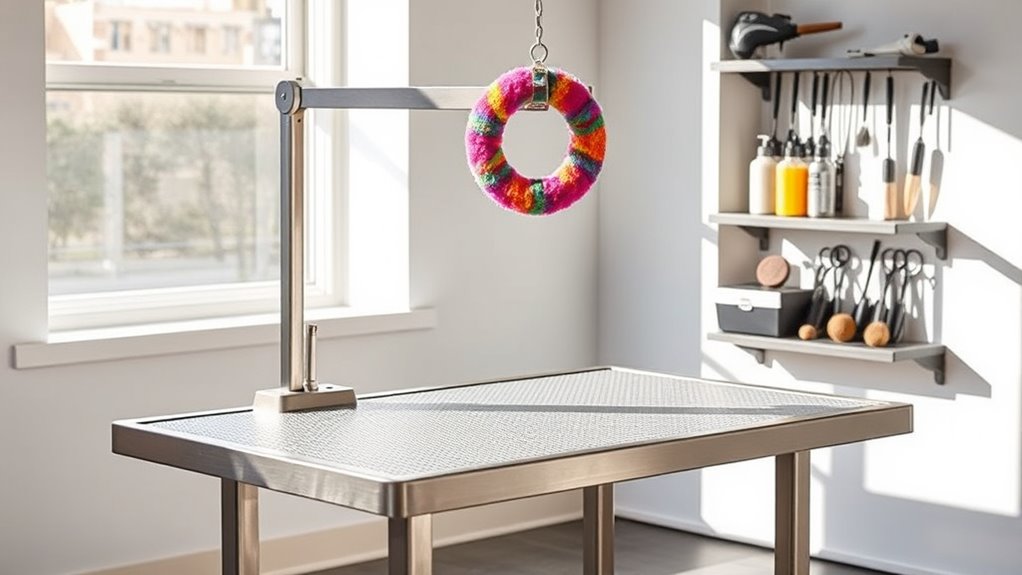 pet grooming table features