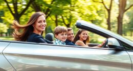 family enjoys hybrid rides