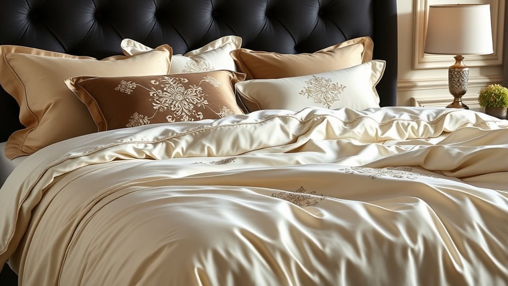 luxury king bed bedding