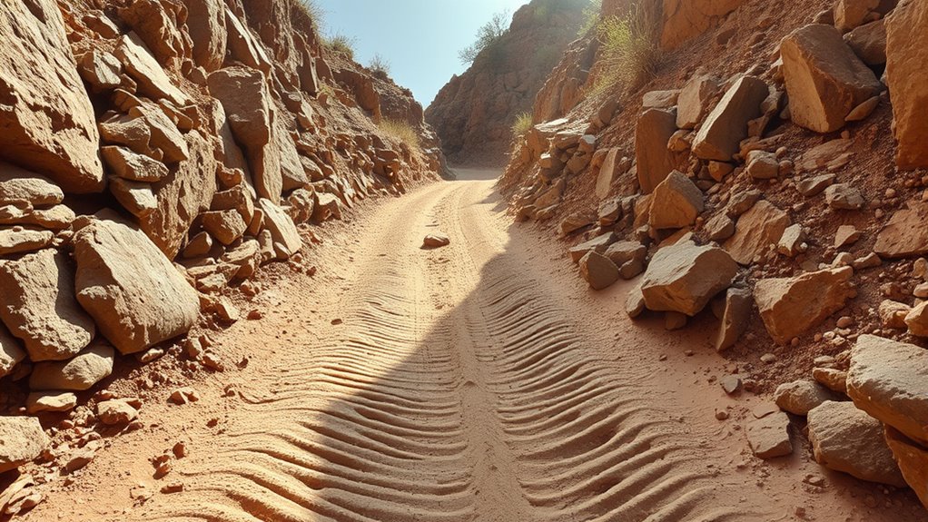 navigate steep uneven terrain carefully