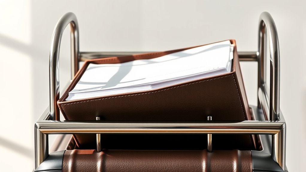 organized secure travel workspace