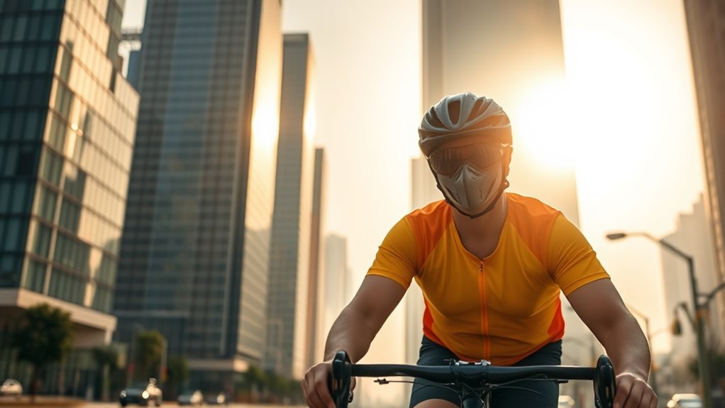 riding safely in polluted air