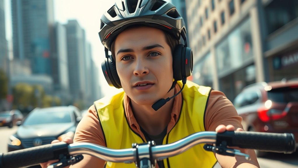safe riding with headphones