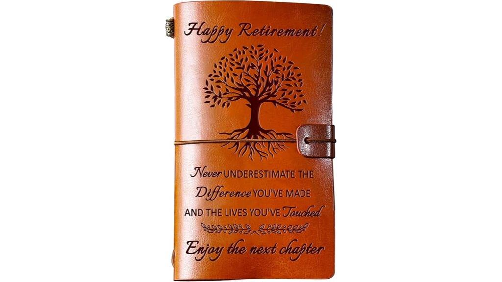 elegant leather travel journal