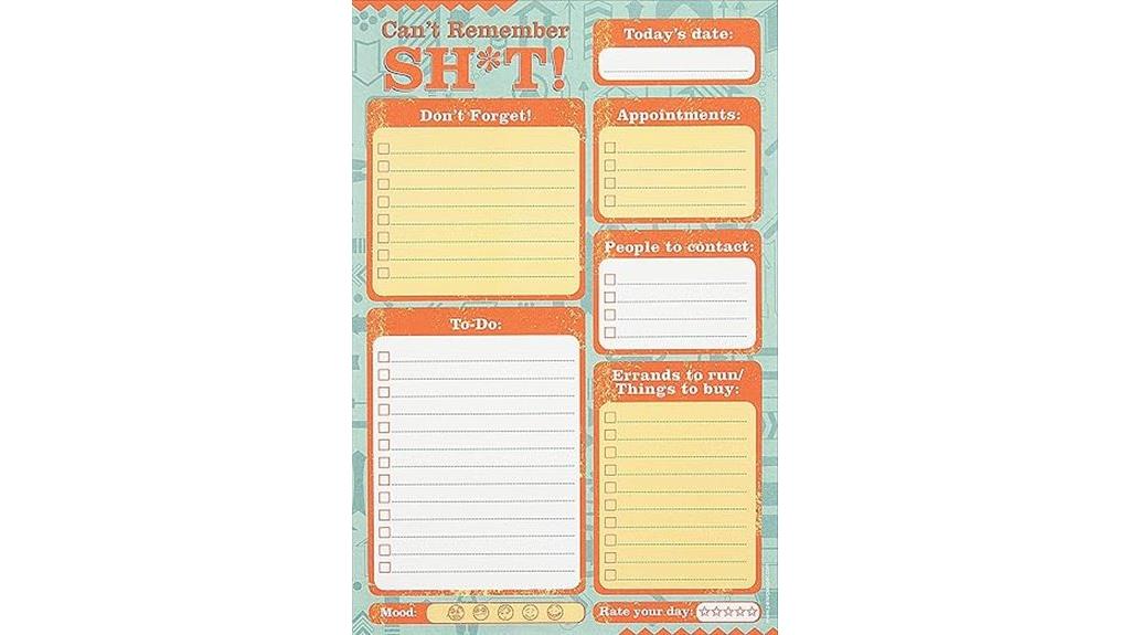 forgetfulness daily organizer