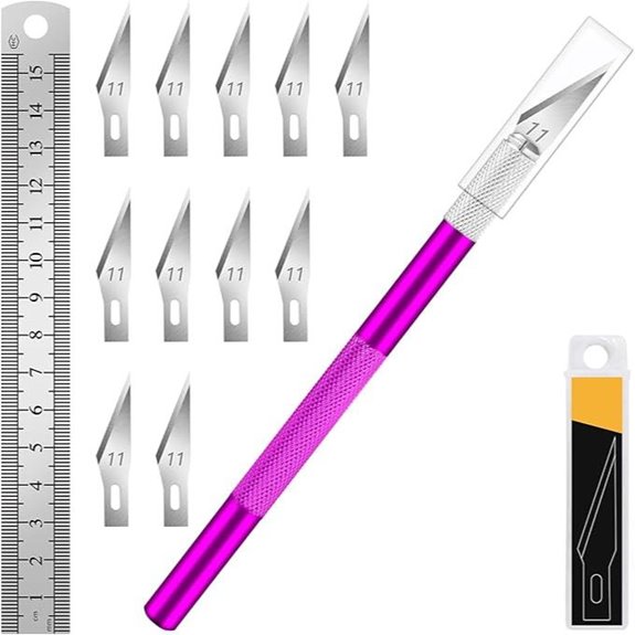 DIYSELF Craft Knife & Blade Kit with Ruler