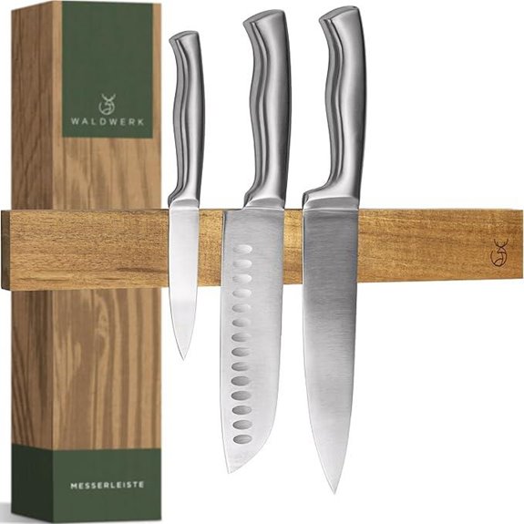 WALDWERK Magnetic Knife Strip in Elegant Acacia Wood