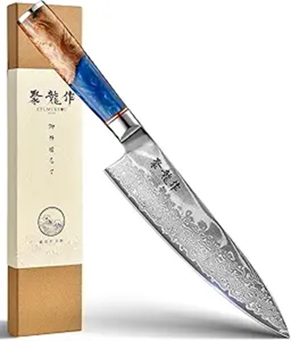 Japanese 8-Inch Damascus Chef Knife with VG10 Steel