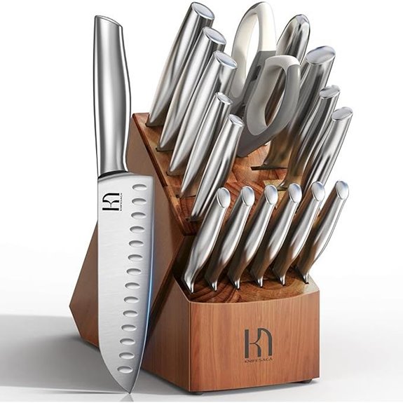 17-Piece Japanese High Carbon Stainless Steel Knife Set