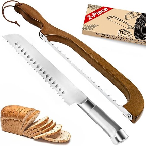 2-Pack Sourdough Bread Knives with Serrated Edges