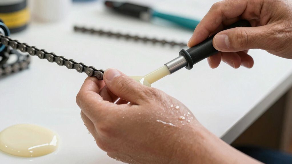 apply wax with steady strokes