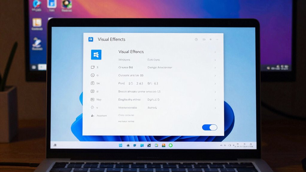 disable unnecessary visual effects