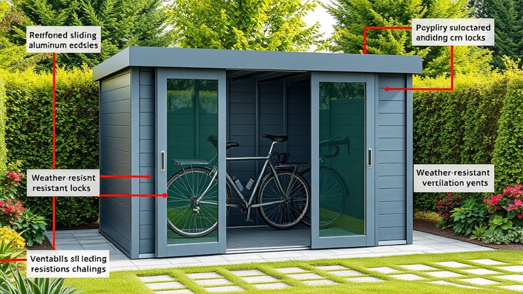 durable weatherproof bike storage