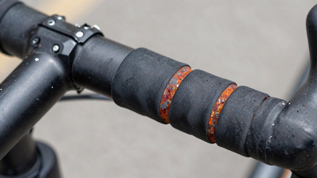 hidden rust beneath handlebar tape