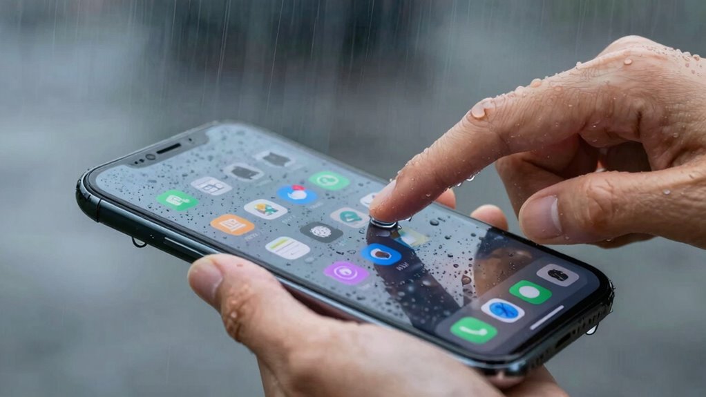 rainproof touchscreen glove tips