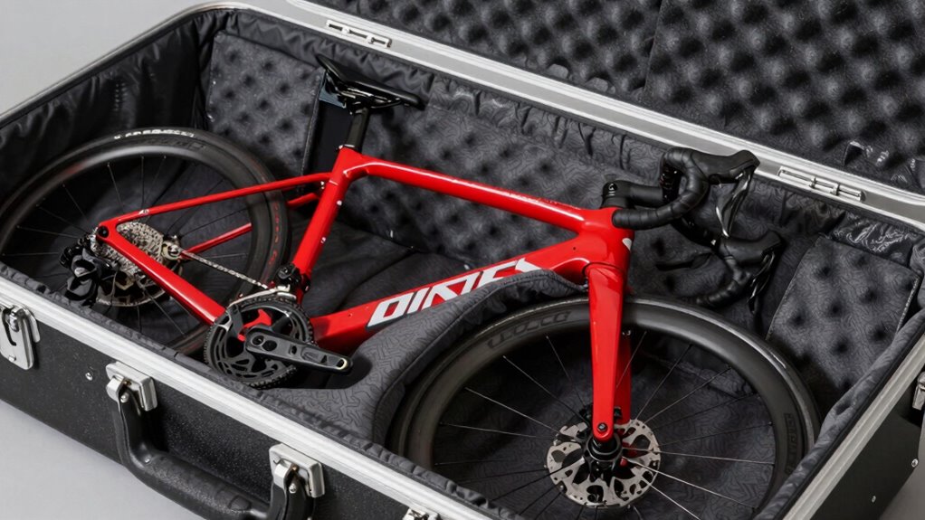 secure padded bike packing