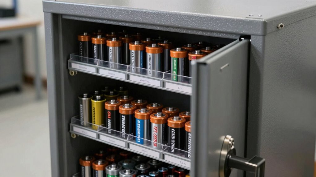 store batteries properly safely