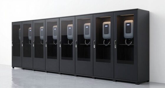 top garage lockable charging cabinets