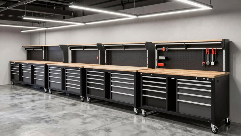 top garage rolling workbenches