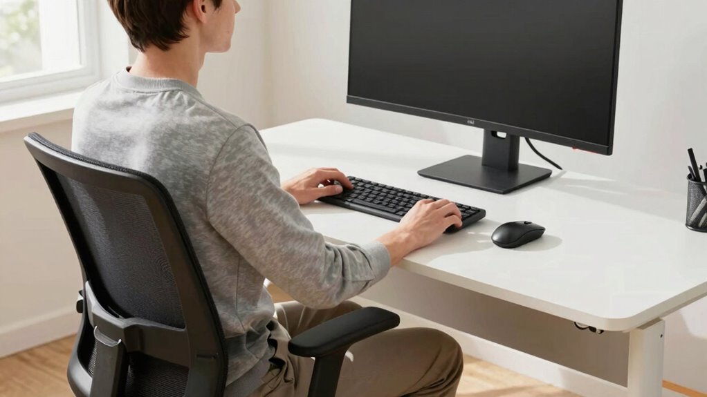 trainer desk neck ergonomics