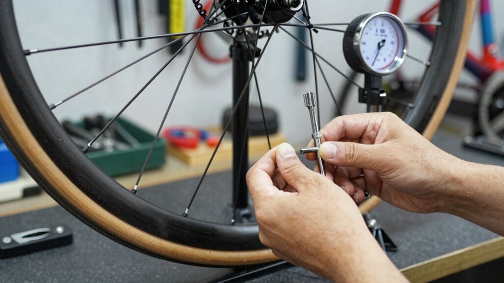 true wheel with spoke adjustments