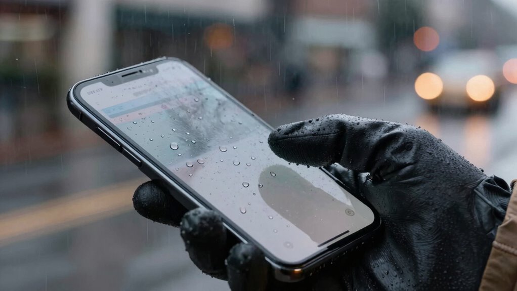 use compatible gloves and keep dry