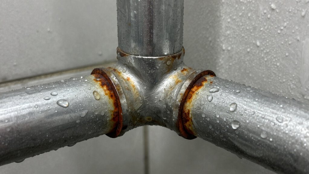 indoor condensation causes corrosion