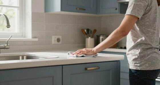 Zooey Deschanel's Blue-Gray Kitchen Cabinet Color is Replacing White as The Go-To Shade for Chic Homeowners – It's Muted but Elegant