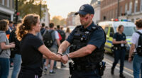 Police officer injured, arrests made amid London disorder after France beat Morocco