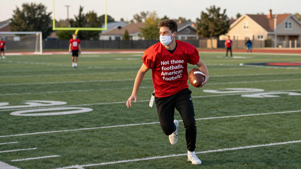 Not Those Footballs, American Footballs!